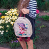 Bead embroidery kit for a backpack "Little lady"