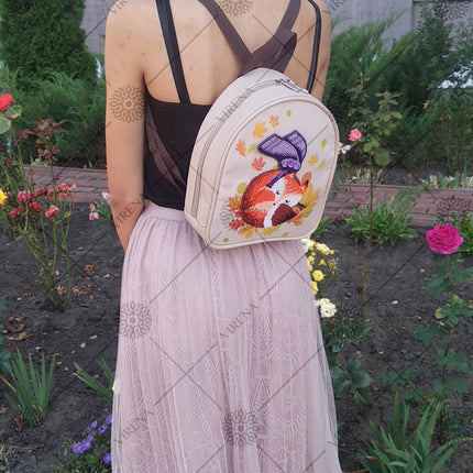 Bead embroidery kit for a backpack "Fox"