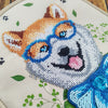 Bead embroidery kit for a backpack "Fashionable dog"