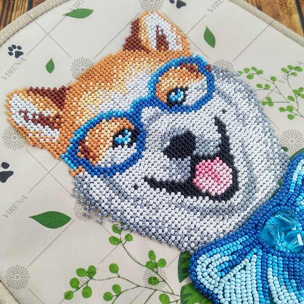 Bead embroidery kit for a backpack 