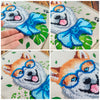 Bead embroidery kit for a backpack "Fashionable dog"