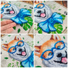 Bead embroidery kit for a backpack "Fashionable dog"