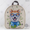 Bead embroidery kit for a backpack "Fashionable dog"