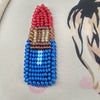 Bead embroidery kit for a backpack "Fashionable girl"