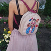Bead embroidery kit for a backpack "Fashionable girl"
