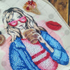 Bead embroidery kit for a backpack "Fashionable girl"