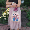 Bead embroidery kit for a backpack "Fashionable girl"