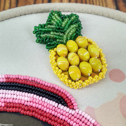 Bead embroidery kit for a backpack "Beautiful girl"