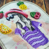 Bead embroidery kit for a backpack "Beautiful girl"