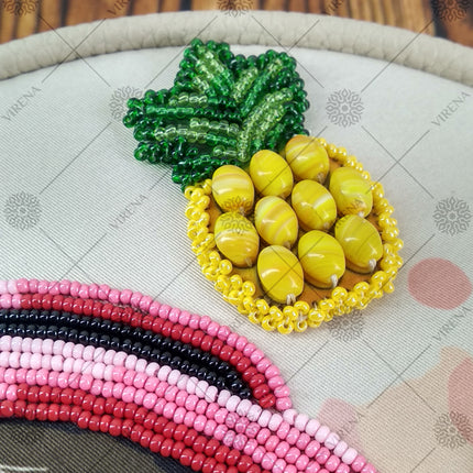 Bead embroidery kit for a backpack "Beautiful girl"
