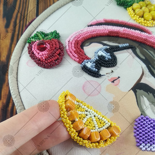 Bead embroidery kit for a backpack 