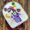 Bead embroidery kit for a backpack "Beautiful girl"
