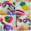 Bead embroidery kit for a backpack "Beautiful girl"