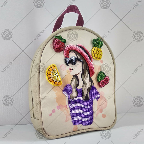 Bead embroidery kit for a backpack 