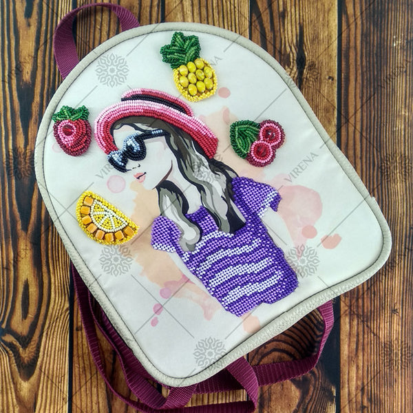 Bead embroidery kit for a backpack 