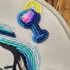 Bead embroidery kit for a backpack "Fashionable girl"