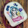 Bead embroidery kit for a backpack "Fashionable girl"