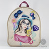 Bead embroidery kit for a backpack "Fashionable girl"