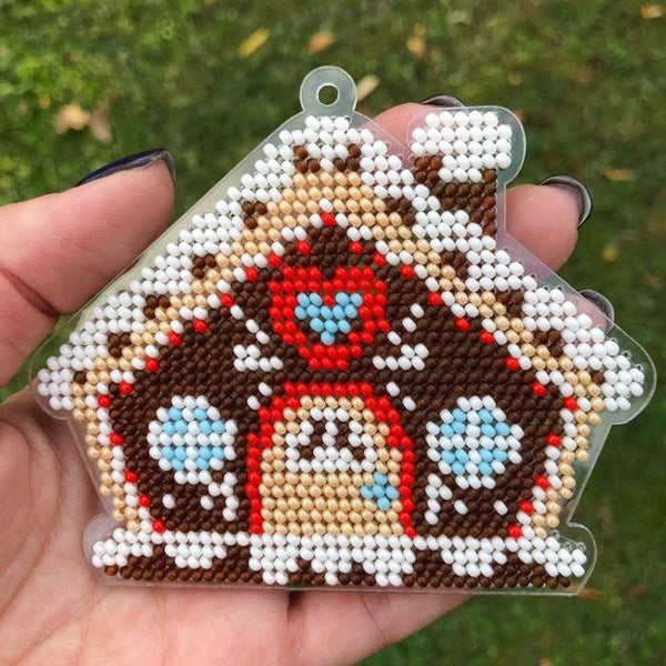 Bead embroidery kit on a plastic base 