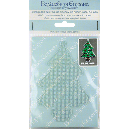 Bead embroidery kit on a plastic base "Christmas tree toys"