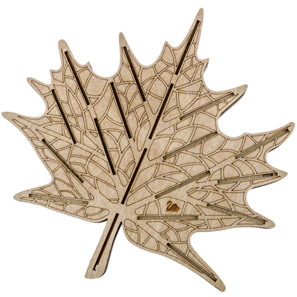 Box for handicraft + 21 bobbins "Maple Leaf"