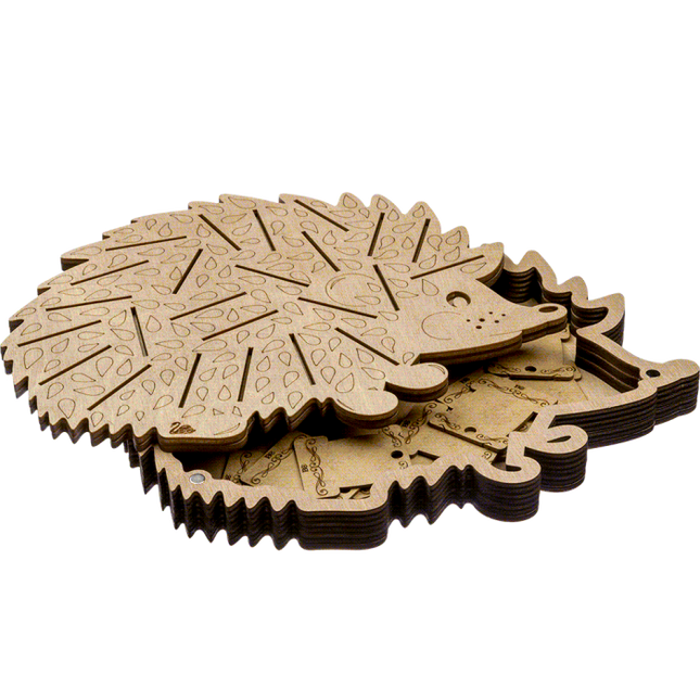 Box for handicraft + 26 bobbins "Hedgehog"