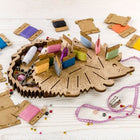 Box for handicraft + 26 bobbins 