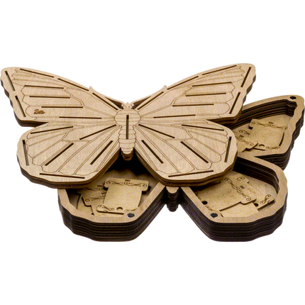 Box for handicraft + 33 bobbins "Butterfly"