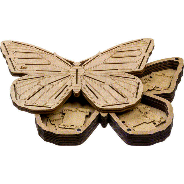 Box for handicraft + 33 bobbins "Butterfly"