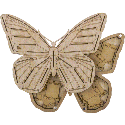 Box for handicraft + 33 bobbins "Butterfly"