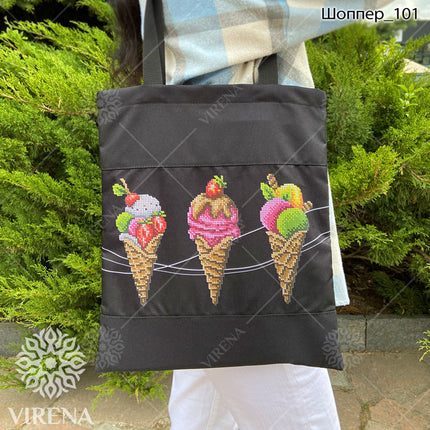 DIY kit for shopper bag kit "Ice cream"