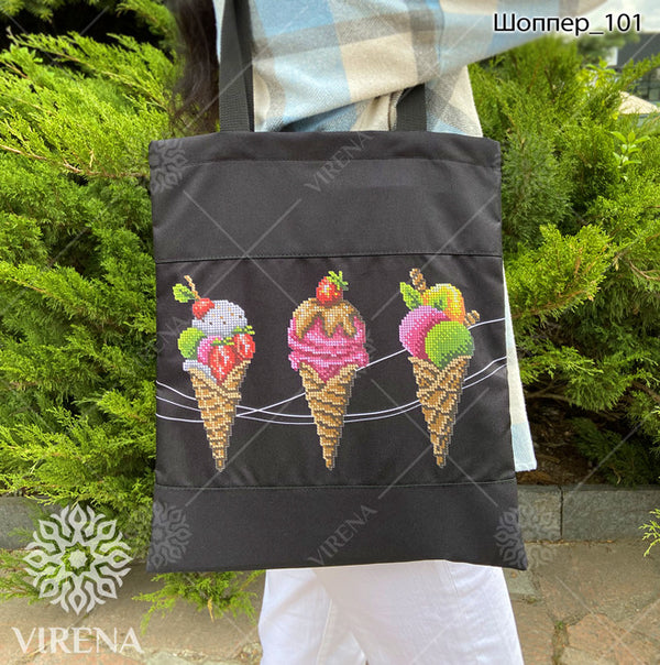 DIY kit for shopper bag kit "Ice cream"