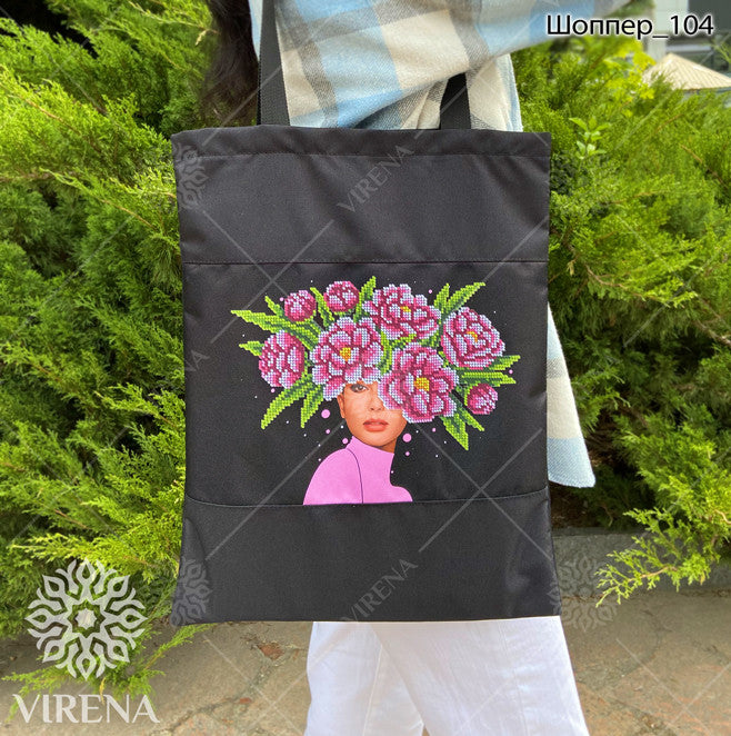 DIY kit for shopper bag kit "Flower girl"