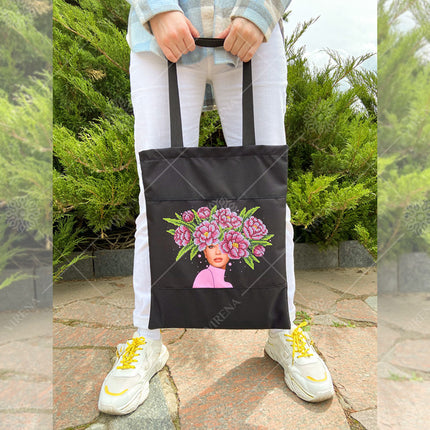 DIY kit for shopper bag kit "Flower girl"