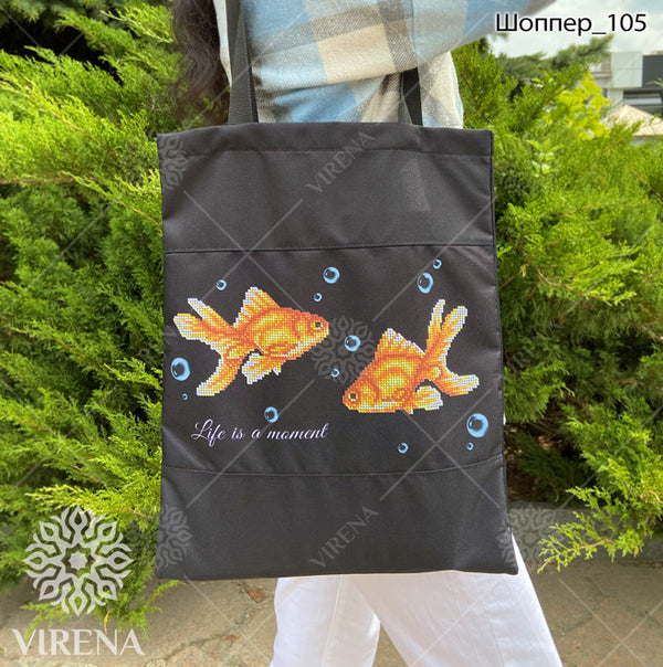 DIY kit for shopper bag kit "Goldfish"