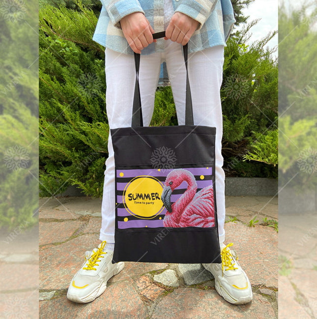 DIY kit for shopper bag kit "Flamingo"