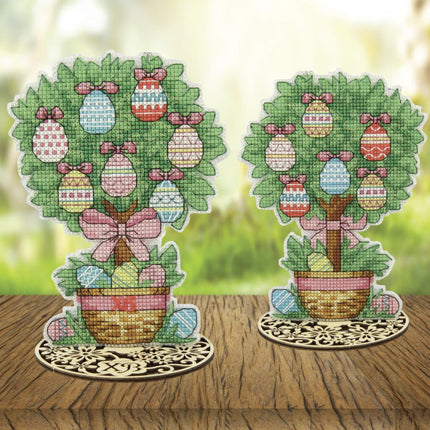 DIY Cross stitch kit "Happy Easter! Easter tree"