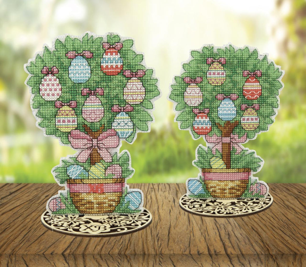 DIY Cross stitch kit "Happy Easter! Easter tree"