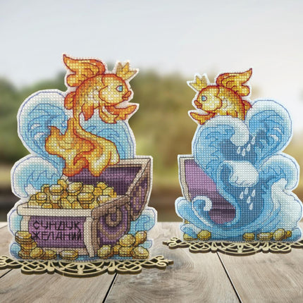 DIY Cross stitch kit "Goldfish"