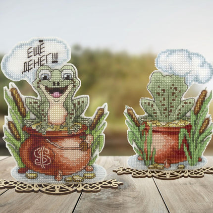 DIY Cross stitch kit "Money frog"