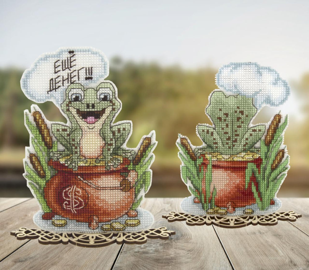 DIY Cross stitch kit "Money frog"
