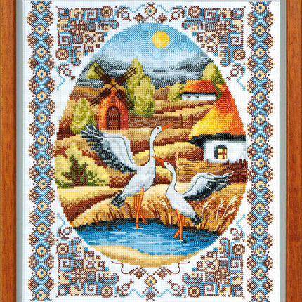 Counted Cross Stitch Kit "On water meadows"