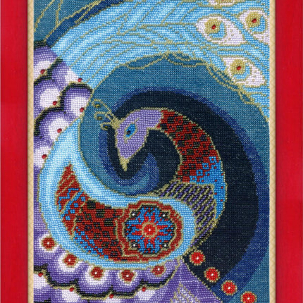 Mixed technique stitch kit "Blue bird of happiness"