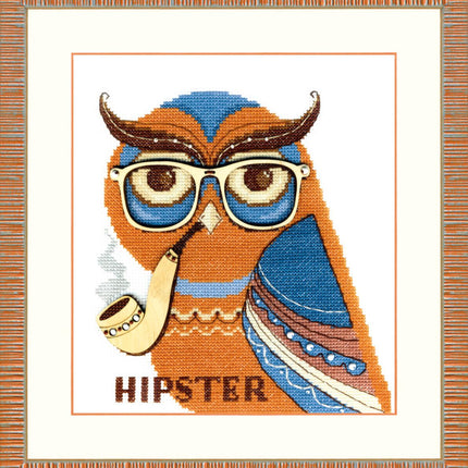 Counted Cross Stitch Kit "Owl-hipster"