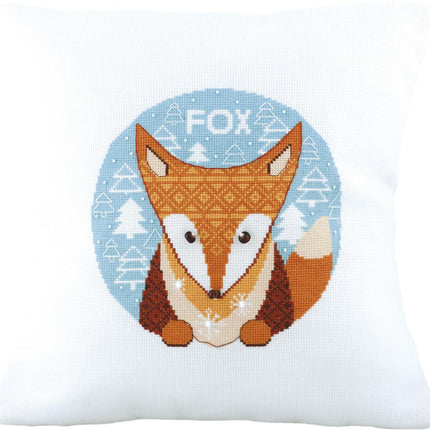 DIY Counted Cross Stitch Pillow Kit "World of animals"