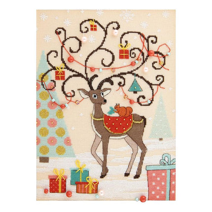 Counted Cross Stitch Kit "New Year Courier"