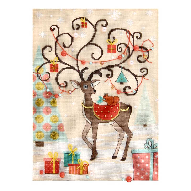 Counted Cross Stitch Kit "New Year Courier"