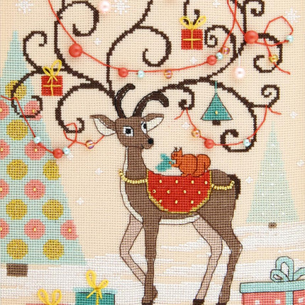 Counted Cross Stitch Kit "New Year Courier"