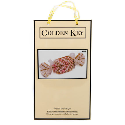 3D Christmas tree toy "Candy", DIY Embroidery kit
