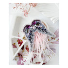 Beadwork kit for creating brooch 
